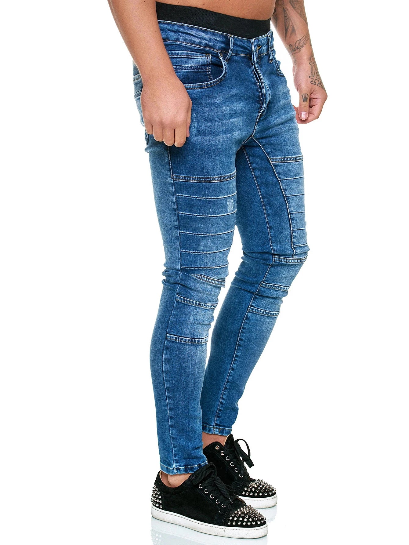 De Hombre Denim Jeans Stacked Stretch Super Skinny for Men Jeans