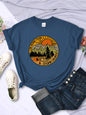 I'm Hiding From Stupid People Camping Scenery Women's Tops Hip-hop Fashion Street See size chart under “more details” - Haze Blue - Tops