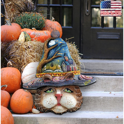 Halloween Eve Cat Halloween Door Decor by G. DeBrekht - Thanksgiving Halloween Decor - 8161039H - - Door Hangers