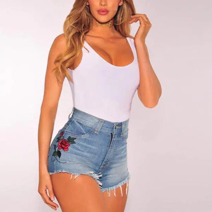 Rose Denim Shorts Multi 1 Piece