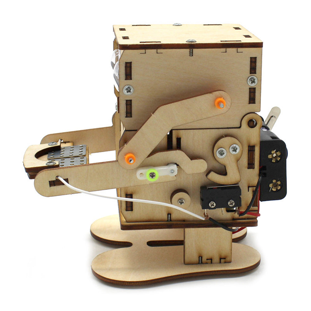 Robot Coin-Eating Wooden DIY Model for STEM Education - - STEM Toy