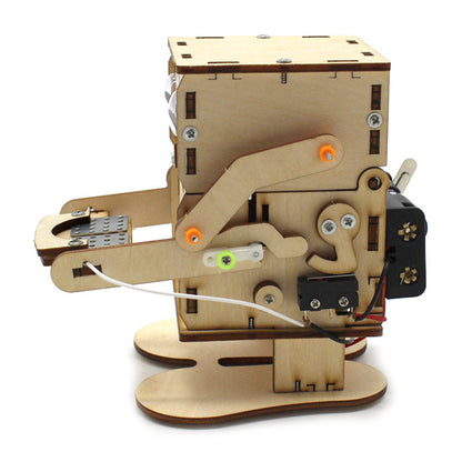 Robot Coin-Eating Wooden DIY Model for STEM Education - - STEM Toy