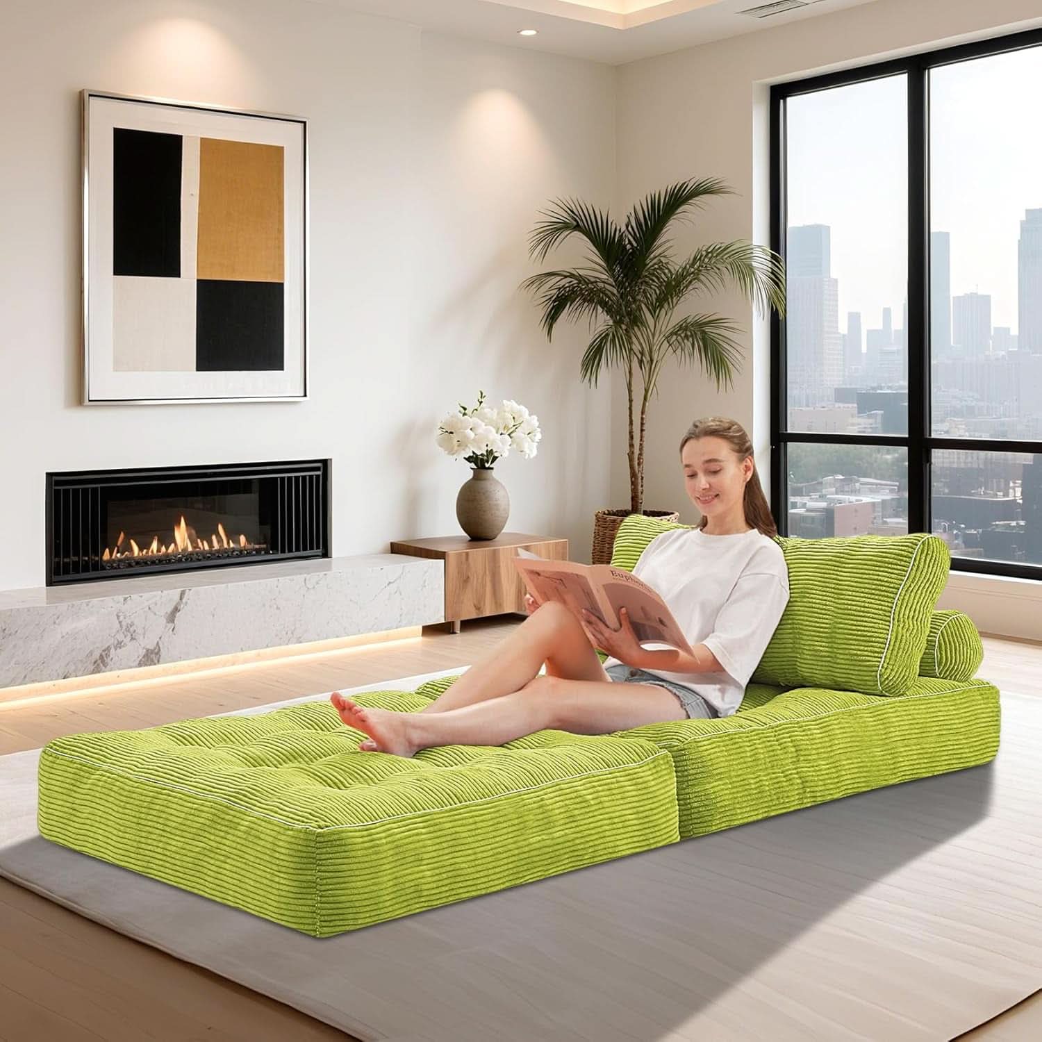 Emerald Convertible Sleeper Sofa Bed With Backrest- ShipItFurniture- {{Product type}}