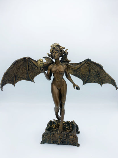 Lilith Statue, Hand Painted Resin Sculpture | Mythic Goddess Figurine |Myths and Legends Character |Altar Statue for Gothic Home Decor - -