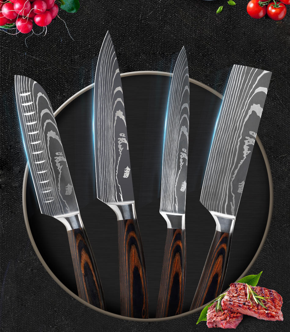 Damascus Elite Chef Knives - - knives
