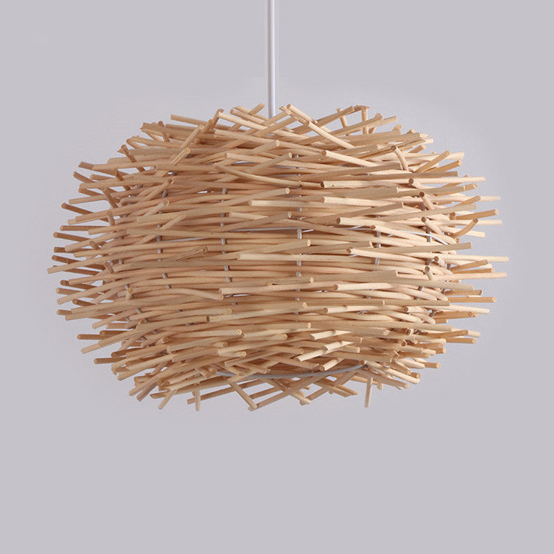 Southeast Asian Rattan Pendant Light - - light