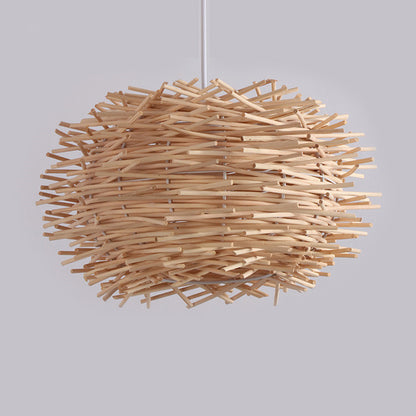 Southeast Asian Rattan Pendant Light - - light