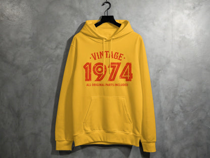Vintage 1974 All Original Parts Included Design Hoodie- Cloud 16 Clothing Co.- {{Product type}}