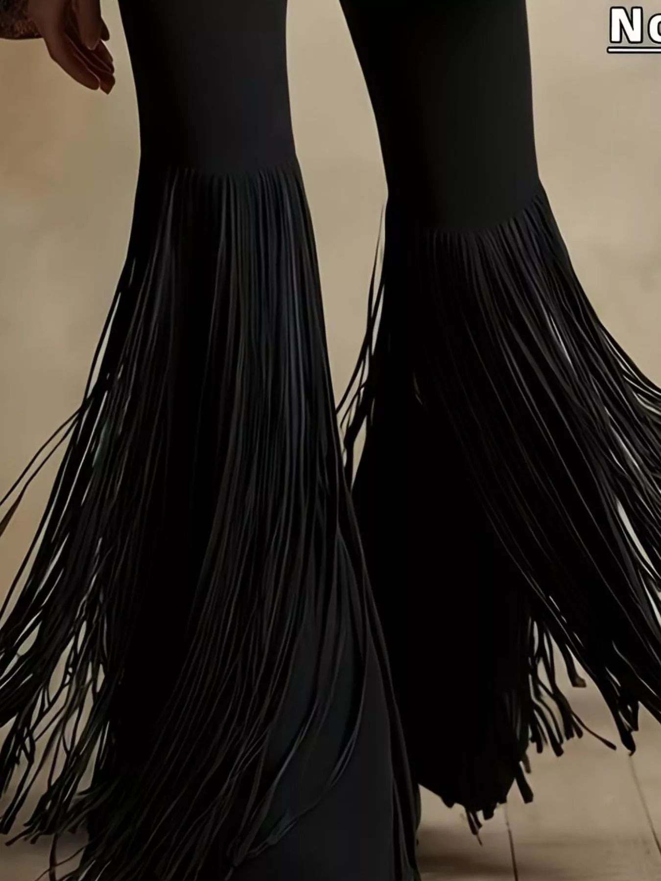 Fringe Flare Pants - -