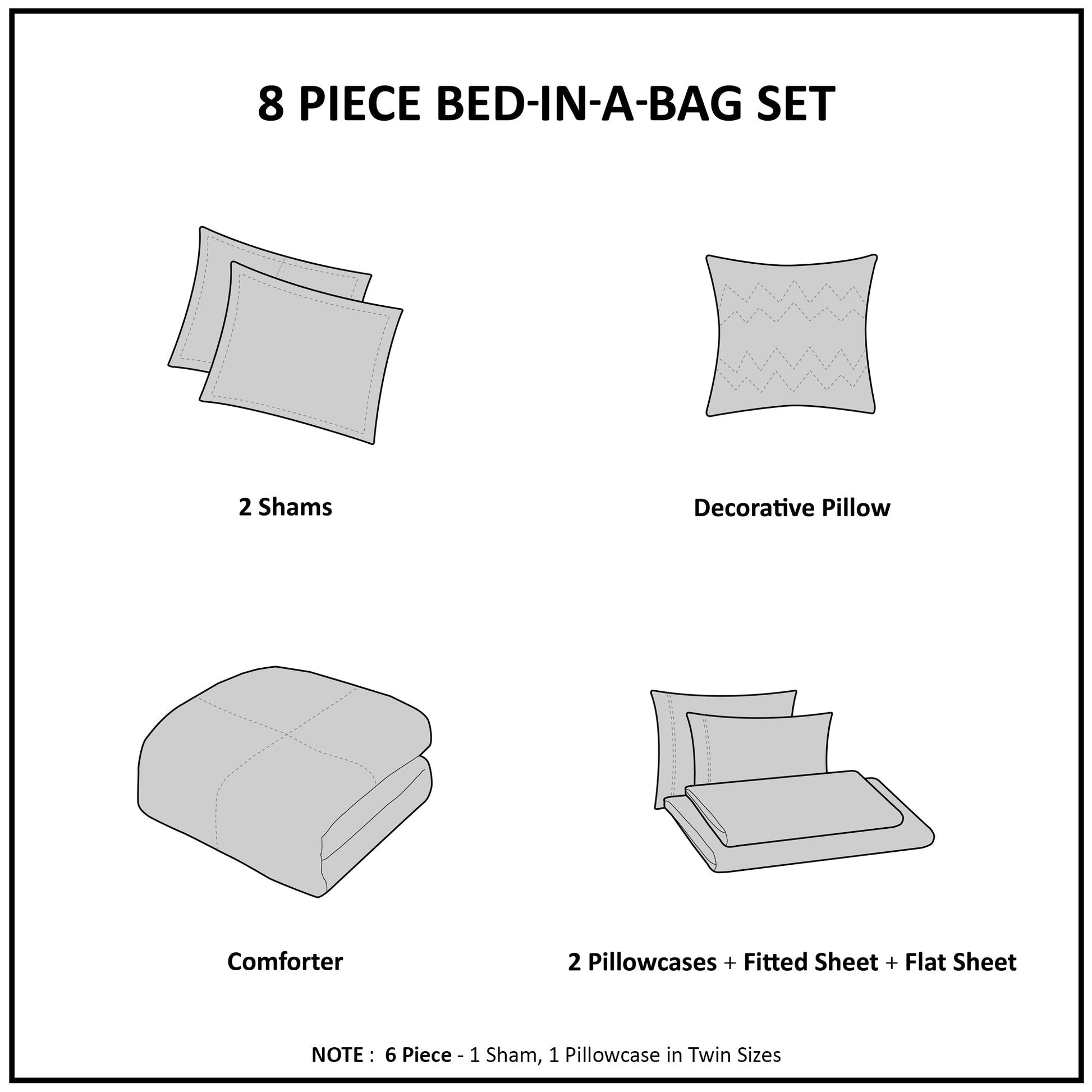 Twin XL Boho Comforter Set with Bed Sheets- HouseOfZazla- {{Product type}}