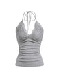 SHENHE Womens Soft Lace Halter Party Top Light Grey Medium - Light Grey Medium - Women's Fashion - Women's Clothing - Tops & Tees - Tank Tops