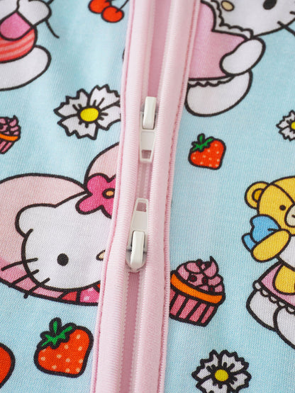 PoshTOT Sanrio Love Hello Kitty Bamboo Baby Convertible Zippy Romper - - Zippy Romper