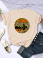 I'm Hiding From Stupid People Camping Scenery Women's Tops Hip-hop Fashion Street See size chart under “more details” - Khaki - Tops