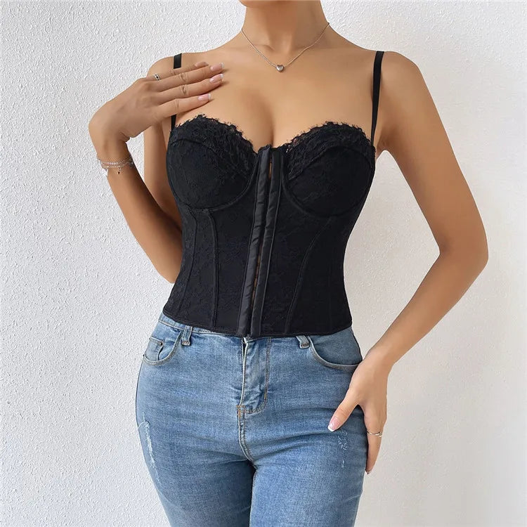 Cropped Tank Top Corset Bustiers