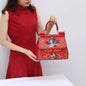 Daily Handbags for Women Embroidery Ladies Bags Female Bags Red