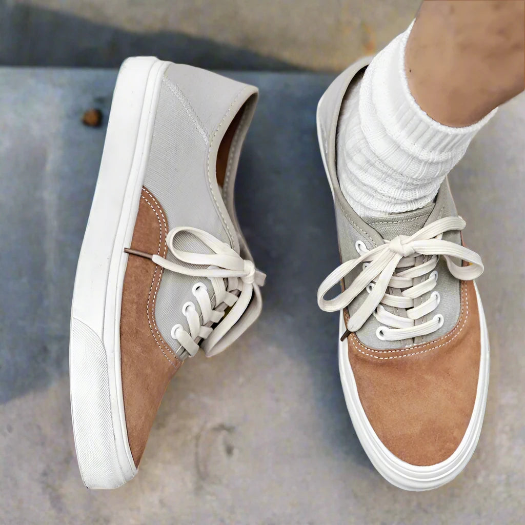 Leather and Suede Shoes for Men Canvas Sneaker