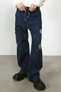 Men's Distressed Jeans with Pockets - Dark -