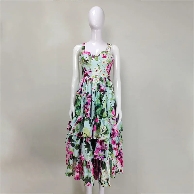 Womens Casual Floral Summer Dress