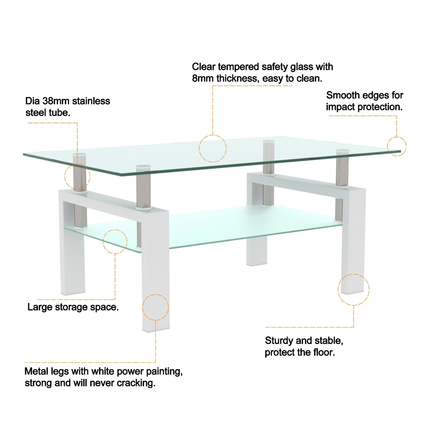 Rectangle Coffee Table, Modern Side Center Tables For Furniture- Unique Piece Furniture- {{Product type}}