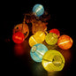 Solar Fabric Lighting Chain Colorful Lantern Decoration on String - Color - Lanterns