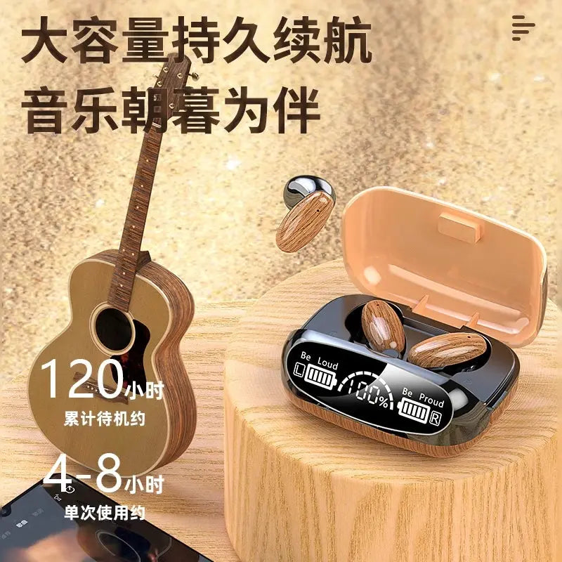 M35 Earphones Retro Wood Grain Headphone