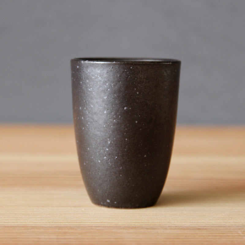 Elegant Stoneware Kung Fu Tea Cup - Black - cup