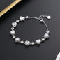 Heart-Shaped Platinum Bracelet