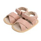 Summer Leather Baby Sandals Anti-Slip Beige 0-6 Months