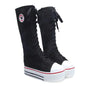 High-Top Canvas Boots for Women - Kia Day Design