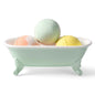 Decorative Ceramic Clawfoot Bathtub Soap Holder - Bright Teal - soap tray