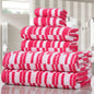 6-Piece: CP Stratus Stripe Quick Dry Towel Set - Pink - Bath