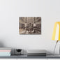 Rockefeller Plaza Stretched Canvas 1.5" 14″ x 11″