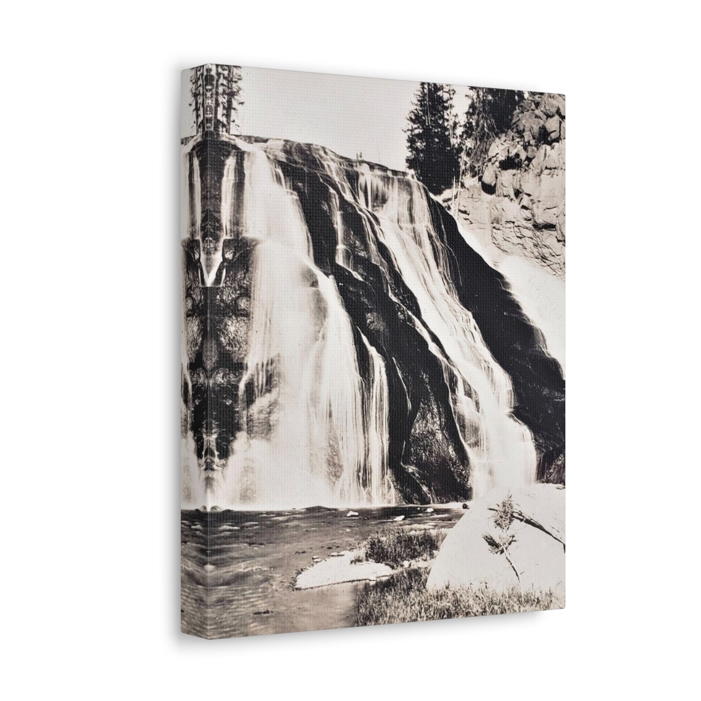 Gibbon Falls Yellowstone Stretched Canvas