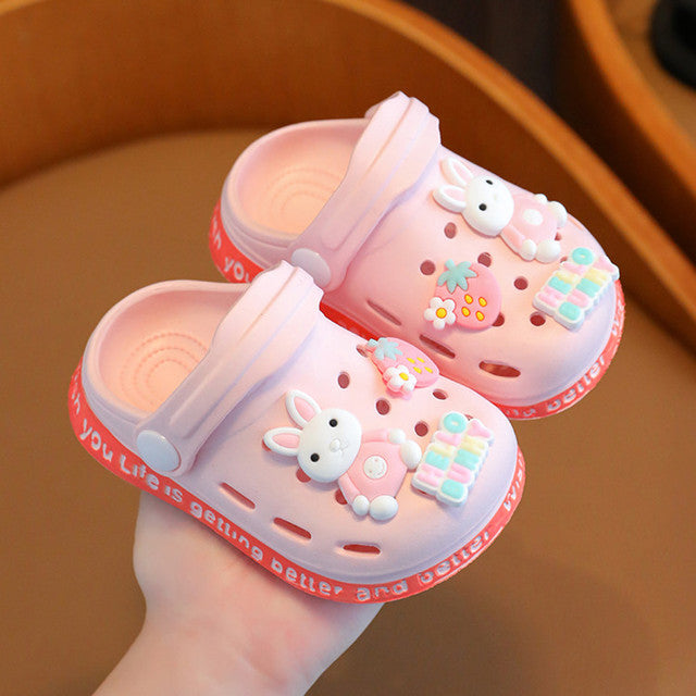 Pink Bunny Kids Slippers - Pink 26(Insole 16 cm) - sandals