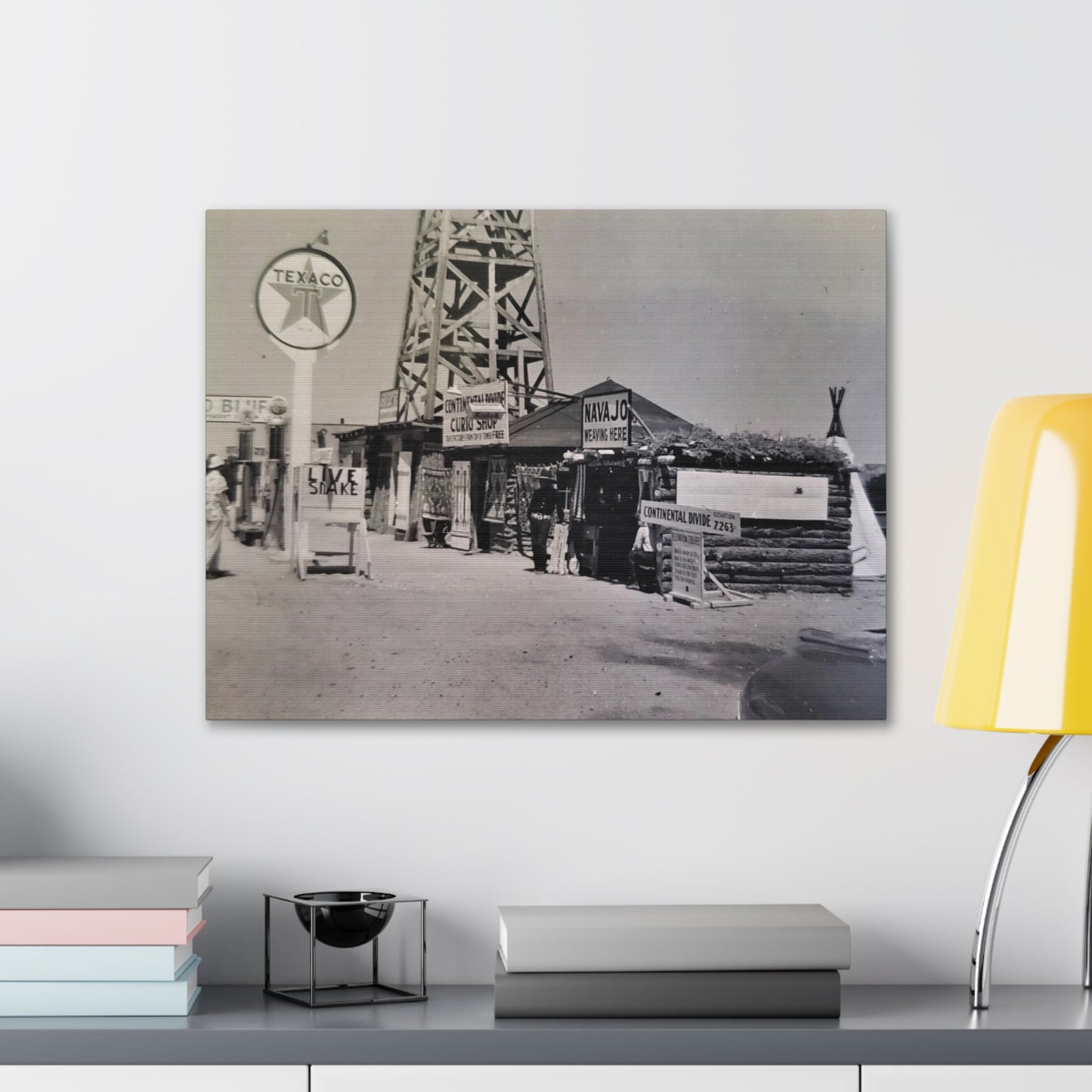 Texaco Station Continental Divide Canvas Gallery Wraps