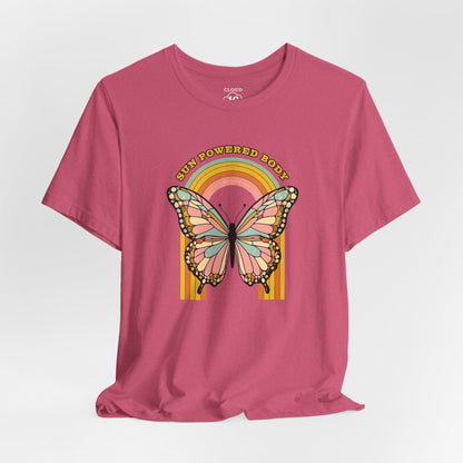 Butterfly Rainbow Women's T-Shirt - Vintage Graphic Tee for Nature Lovers- Cloud 16 Clothing Co.- {{Product type}}
