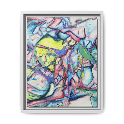 Alien Abstract Colorful Framed Canvas Art - Kia Day Design