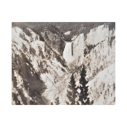 Artists Point Yellowstone Satin Canvas Stretched