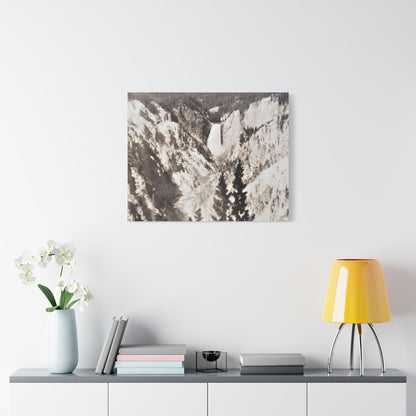 Artists Point Yellowstone Satin Canvas Stretched 30" x 24" (Horizontal) 1.5"