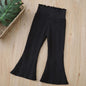 Kids Knitted Wide Leg Pants black