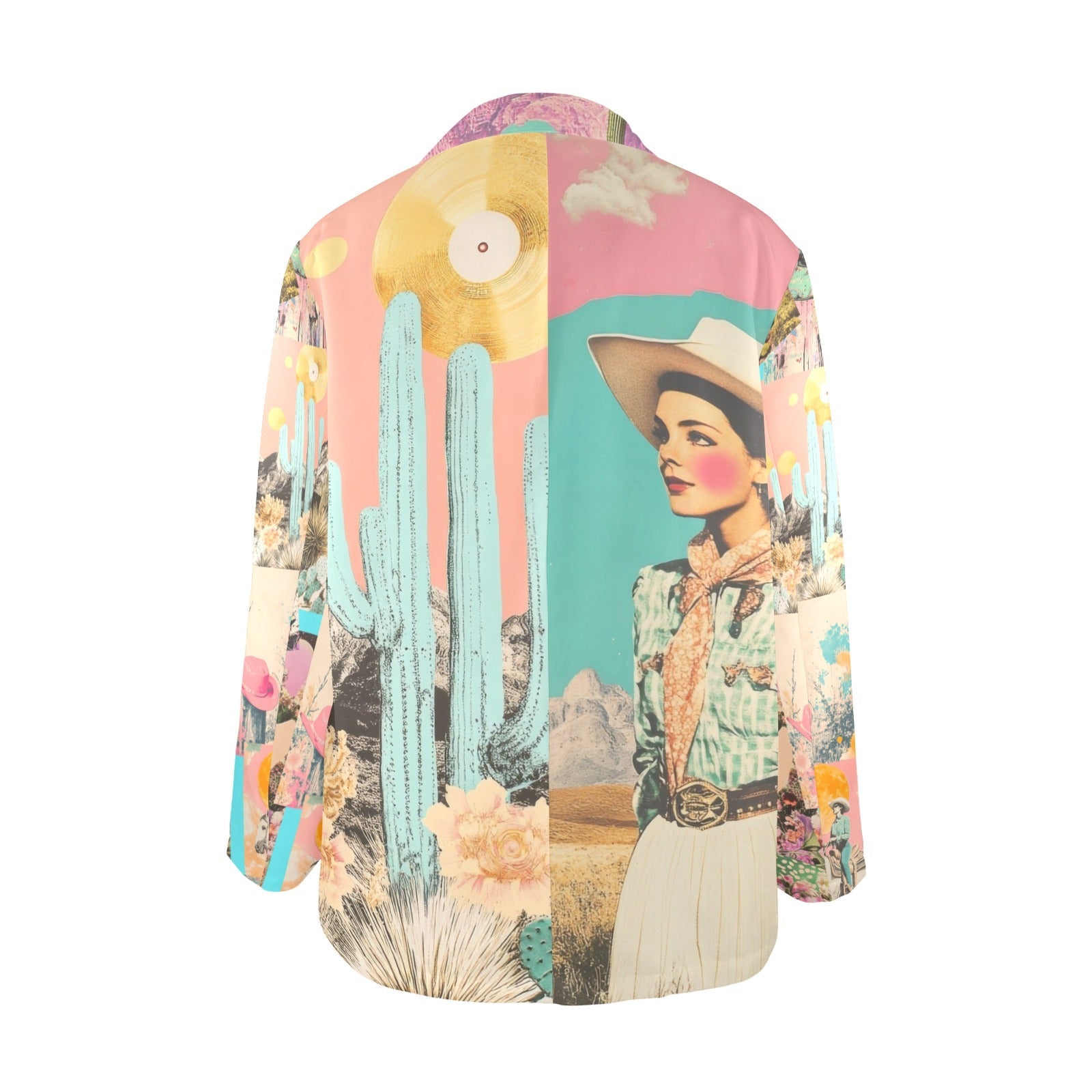 Baha Ranch Retro Pop Western Pop Cowgirl Blazer - - Jackets & Blazers