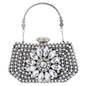 GlamourNite Rhinestone Clutch for Women - #2313-black - handbag