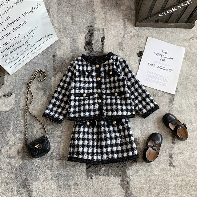 Chic Girls Playdate Suit - black 2T 90cm - toddler dress