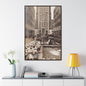 Rockefeller Plaza Gallery Canvas Wraps Vertical Frame 32″ x 48″ Premium Gallery Wraps (1.25″) Walnut