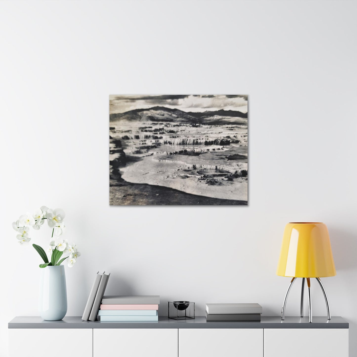 Springs at top of Jupiter Terrace Yellowstone Canvas Gallery Wraps 30″ x 24″ 1.25"