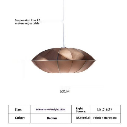 Simple And Modern Japanese Retro Pendant Light - Type A Diameter 60 Coffee Red - Lights