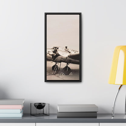 Refueling Mid-Contintent Chief Line 1939 Gallery Canvas Wraps Vertical Frame 10″ x 20″ Premium Gallery Wraps (1.25″) Black