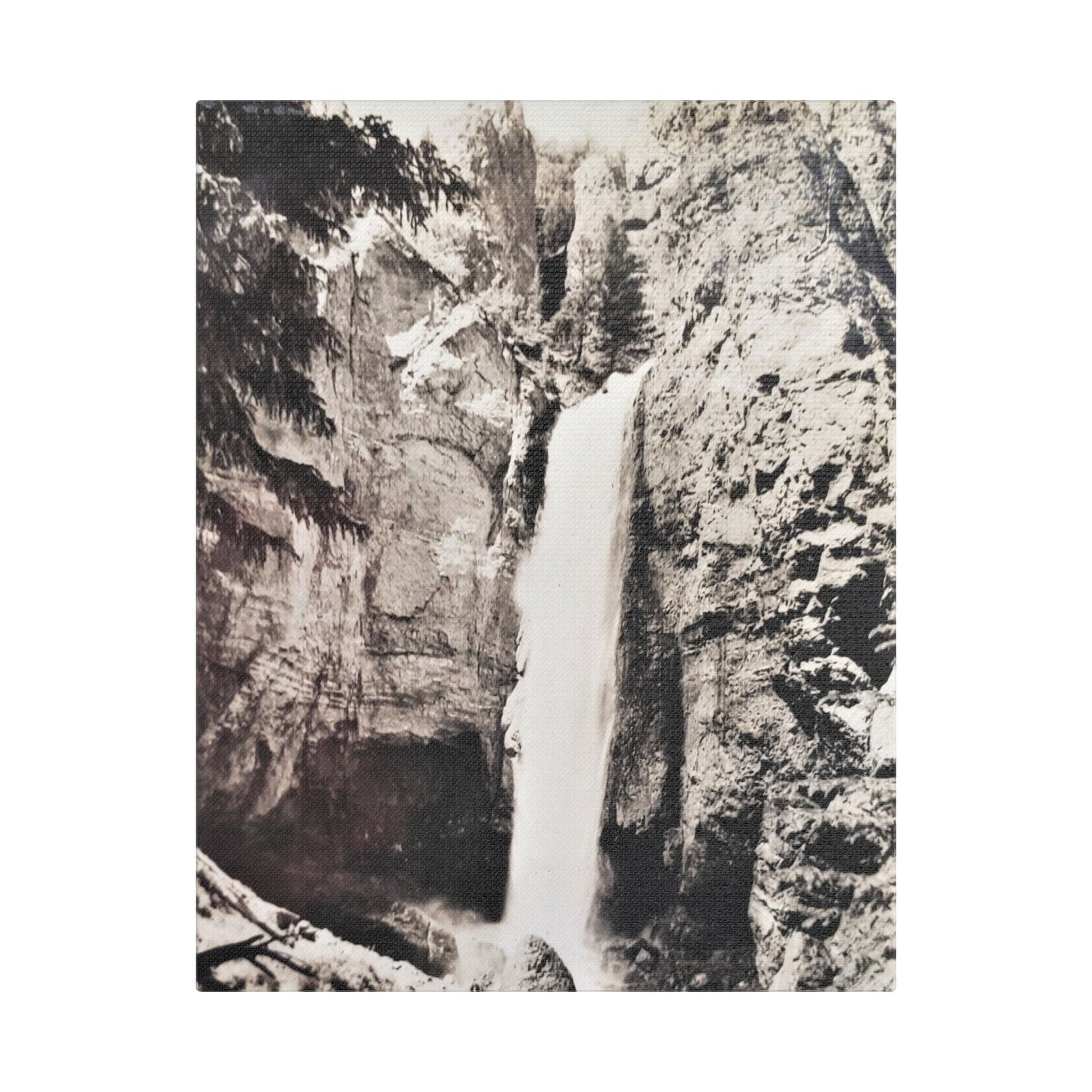 Tower Falls Yellowstone Satin Canvas Stretched