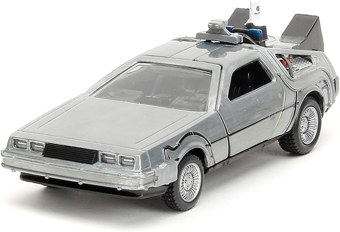Back to the Future Hollywood Rides 1:32 scale DeLorean Time Machine 3-Pack- Back to the Future™- {{Product type}}