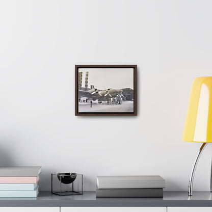 Boeing B-17 Bomber Gallery Canvas Wraps Horizontal Frame 10″ x 8″ Walnut 1.25"
